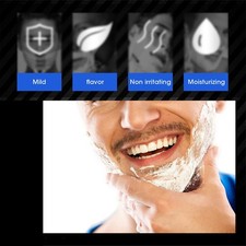 Jabón de afeitar para hombre espuma rica suave seguro no irritante jabón de afeitar para barba para el hogar