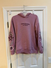 Abercrombie Kids Girls Floral Pink Hoodie Size 15/16
