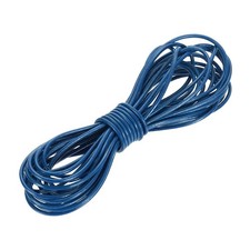 5.5 Yard 2mm Round Leather Cord Lacing String for DIY Crafts, Blue