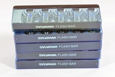 Sylvania Flash Bar Blue Dot - Lot of 5, 50 Flash Cubes Unused