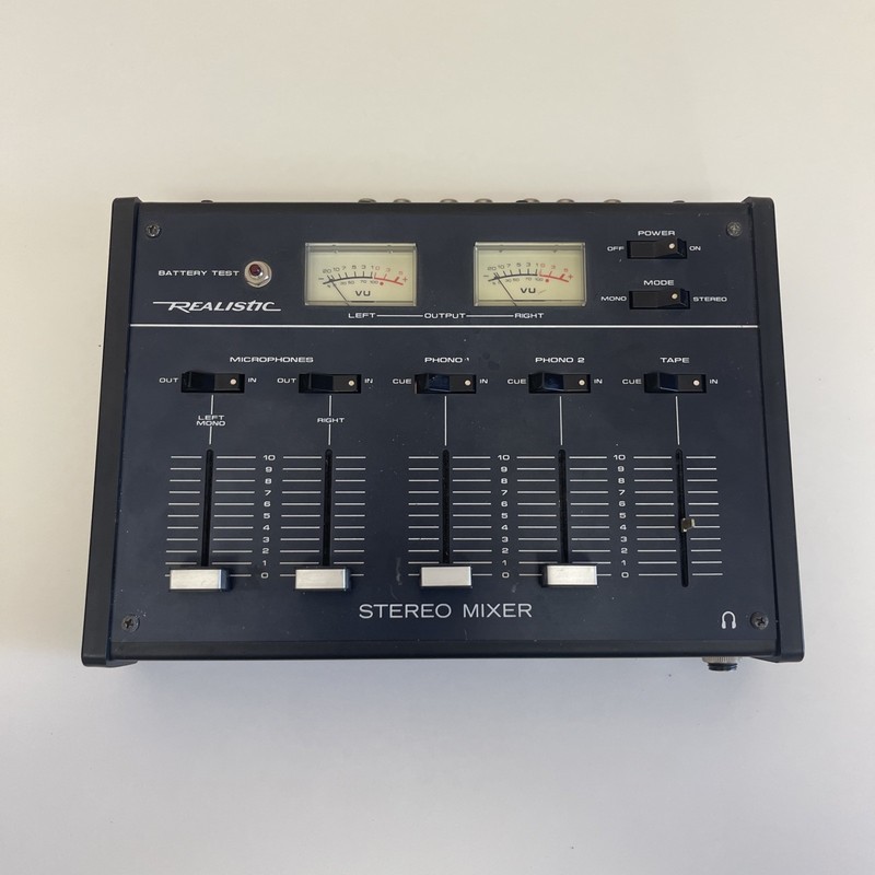 Realistic Stereo Mixer Model 32-1100a Radio Shack No Power Cord Untested As-Is