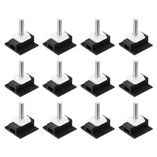 12 x Solar End Clamp Solar Panel Mount Bracket Black Mounting Clamps 35mm