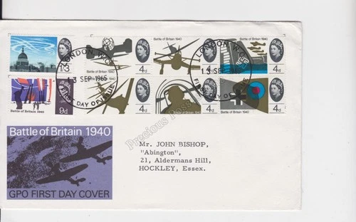 GB FDC FIRST DAY COVER 1965 BATTLE OF BRITAIN STAMP SET LONDON PMK