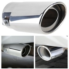Stainless Steel Round Exhaust Pipe Tail Muffler Auto Car Chrome Tip Accessories