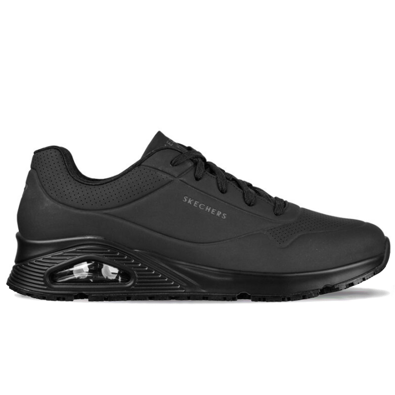 Shoes Skechers Work: Uno Sr - Sutal Size 8 Uk Code 200054EC-BLK -9M