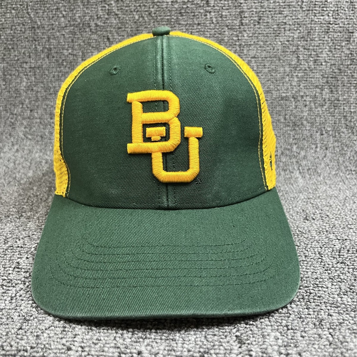 '47 Brand Baylor Bears BU Trucker Hat Snapback Cap Green Yellow Mesh Adjustable