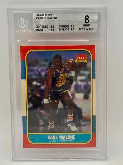 Fleer Karl Malone Basketball 1986-87 Season Sports Trading Cards