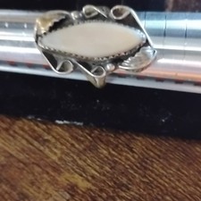 925 Sterling Silver Ring Marquise White Stone...