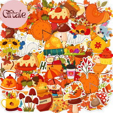 Fall Stickers 100 PCS Thanksgiving Stickers for Kids - Vinyl Thanksgiving Game
