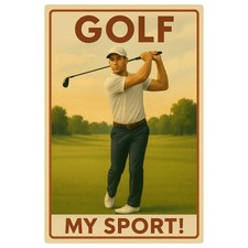 Golf My Sport Sportschild Blechschild | 20x30cm | Dekoschild Schild Metallschild