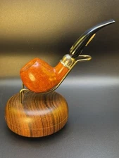 Vintage NOS Unsmoked Mastro De Paja  Bent Billiard  3B+ L  Tobacco Pipe