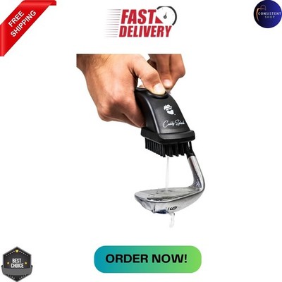 Golf Club Brush Pro with Water- Heavy Duty Retractable Clip- Push Button for ...