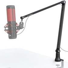 Microphone Arm Stand, Upgraded Mic Boom Arm with Cable Management, 3/8" to 5/...