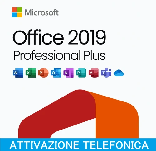 OFFICE 2019 PROFESSIONAL PLUS - ATTIVAZIONE TELEFONICA - FATTURA ITALIANA
