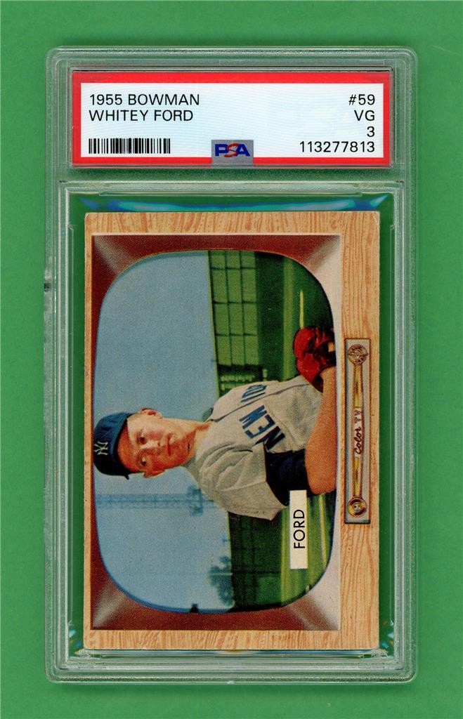 1955 Bowman #59 Whitey Ford * CENTERED * PSA VG 3 * NY Yankees old baseball card