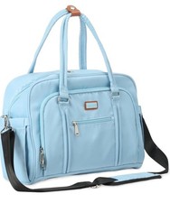 Diaper Bag Travel Tote, Messenger Style Diaper Bag with Changing Pad, Light Blue