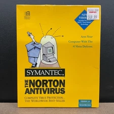 Symantec The Norton Antivirus Version 3.0 Windows DOS 3.5” Disks Factory Sealed