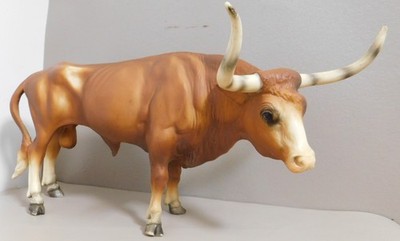 Vintage Breyer Texas Longhorn Bull #75 Red Brown Mold 1960s-80s USA