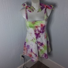 Show Me Your Mumu Tie Dye Mini Dress M Made USA Boho Festival Cottagecore
