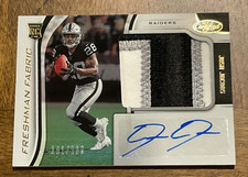 2019 Panini Certified #204 Josh Jacobs Freshman Fabric Autograph /299 Raiders