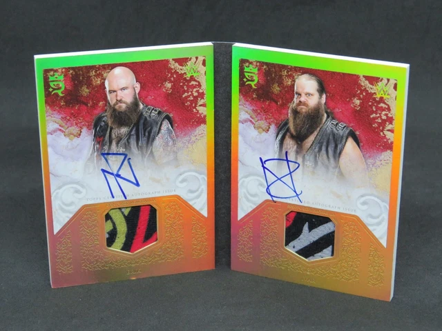 2025 Topps Royalty WWE Erik & Ivar Dual Superstar Relic Auto Booklet /25 NS6