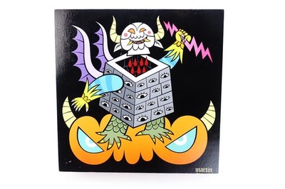 Signed Martin Ontiveros Painting on Wood ''Son of Thunder'' 2006  12''x12''x2''