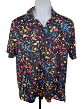 Chubbies Performance Polo Paint Splatter Print Mens Size Small