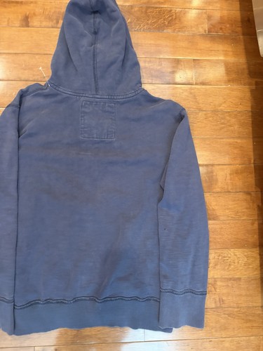 Vintage American Eagle Full Zip Up Hoodie Sweatshirt XXL Navy Blue Y2K 90s - Picture 10 of 11