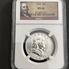1954 Franklin Half Dollar NGC Certified MS64