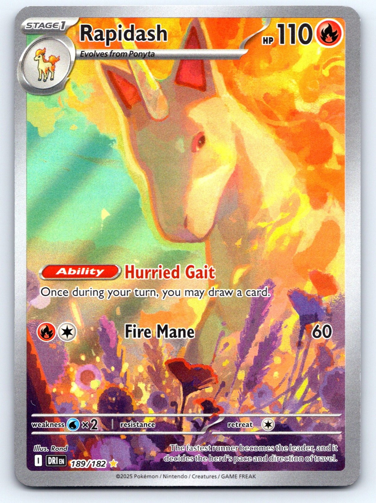 Rapidash Destined Rivals 189/182 NM