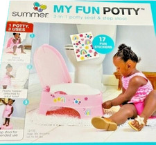 Summer My Fun Potty 3 In 1 Potty Seat Chair And Step Stool Pink NEW