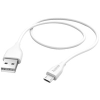 Hama Usb-Ladekabel Usb 2.0 USB-A Stecker, Usb-Micro-B Stecker 1.50 M Weiß 0...
