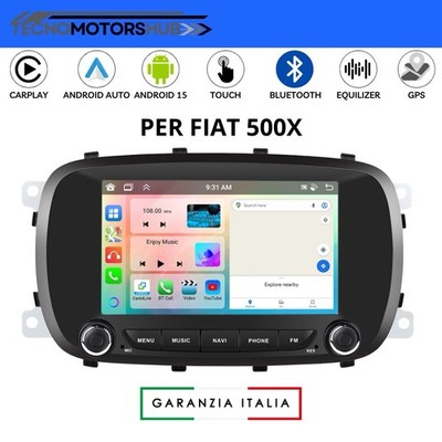 7  Android 15 CARPLAY Wireless Car Stereo for Fiat 500X 2014-20 4+64GB Snapdragon