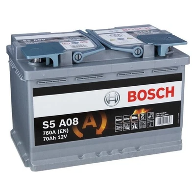 Batterie de démarrage Auto BOSCH S5 AGM S5A08 12V 70Ah 760 A EN - Photo 1/4