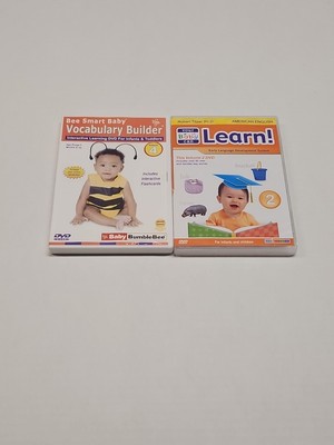 Lot of 2 Toddler Learning DVDs  Your Baby Can Learn and Bee Smart Baby DVDs