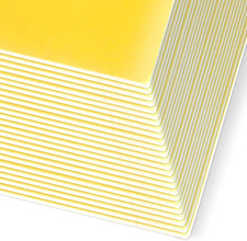 Foam Board 20 x 30 in 25 Pack Yellow Double Sided Sign Board for Displays