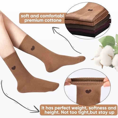 Women's Cute Cotton Crew Athletic Running Socks - 9-11 5pairs-light Color - Picture 4 of 7