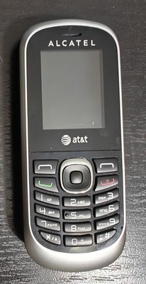 Alcatel One Touch 510A Silver black (AT&T) Cellular Phone Needs Battery Untested