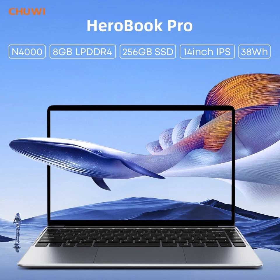 CHUWI 14.1'' Laptop Computer PC Windows 11 Home PC 2.8GHz 8GB 256GB HD WIFI - Image 2 of 4