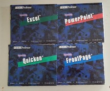 Lot /4 Video Professor Lerning PC CDRom Software Sets Quick, Excl, PwrPnt,FrntPg
