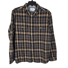 The Normal Brand Shirt Men's XXL Gray Orange Plaid Casual Normcore Grunge