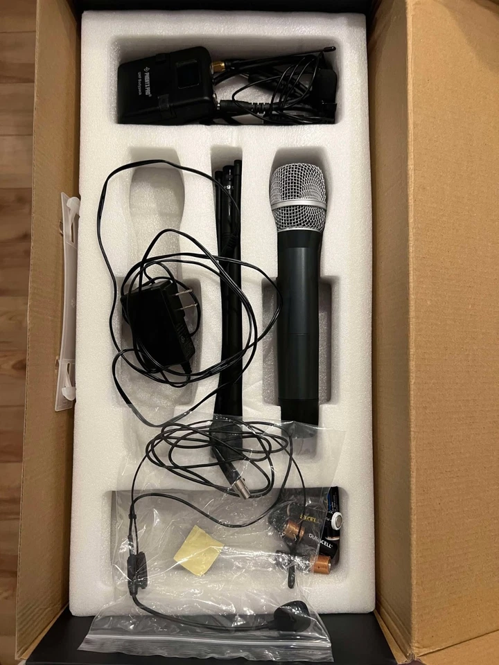 Phenyx Pro Wireless Microphone System Dual Cordless UHF Stage/Studio PTU-2U-1H1B - Image 4 of 4