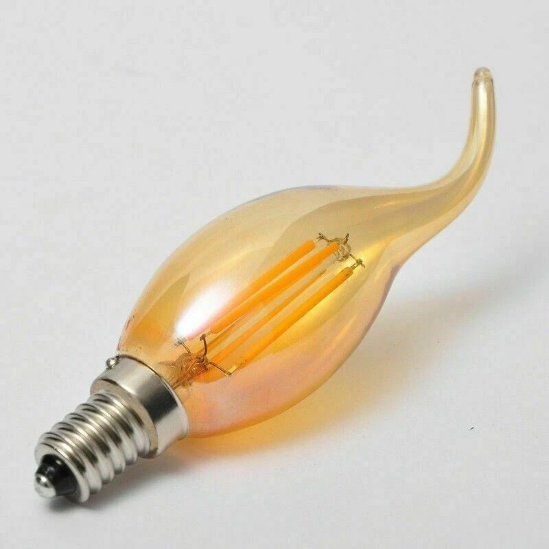 E14 LED Lampe Filament  Kerze Vintage 4W Birne Leuchtmittel Glühbirne - Bild 4 von 4