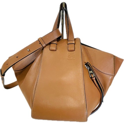 Loewe Hammock Small Leather 2WAY Handbag Brown