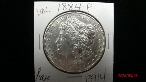 1884-P UNC MORGAN SILVER DOLLAR #3914
