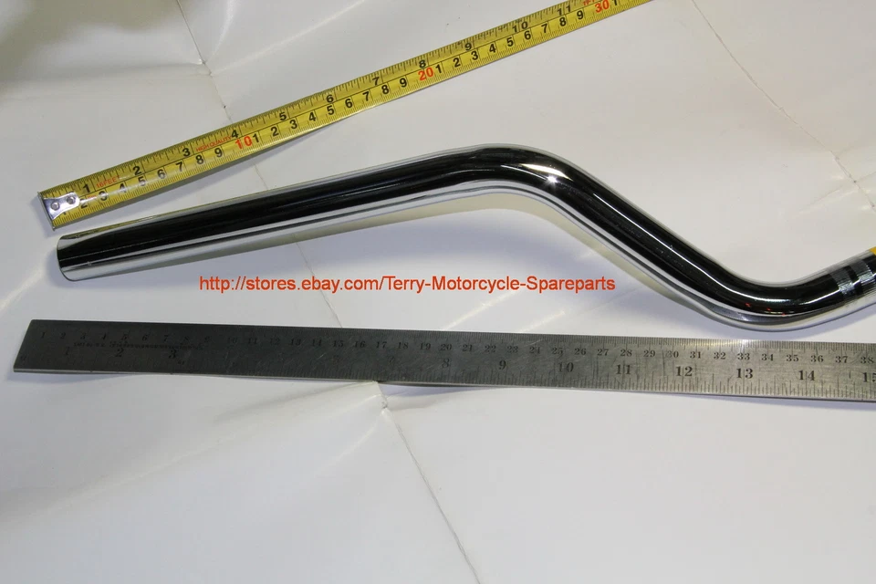 Guidão de motocicleta Kawasaki KH100 KH125 M2 M4 aço cromado 7/8 polegadas - Imagem 2 de 4
