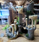Greek Roman Ampitheatre  Ruin Steps Arch Aquarium Fish Tank Ornament and Plants
