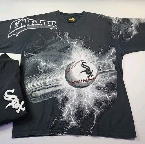Vtg 1997 Chicago White Sox AOP + Windbreaker, XL, Single Stitch, Rare - Picture 6 of 16