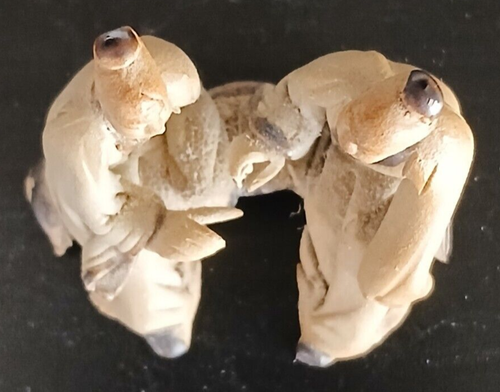 2 Small Figurines Of Handmade Clay Mudmen They Look Bigger In The Pictures - Picture 8 of 22