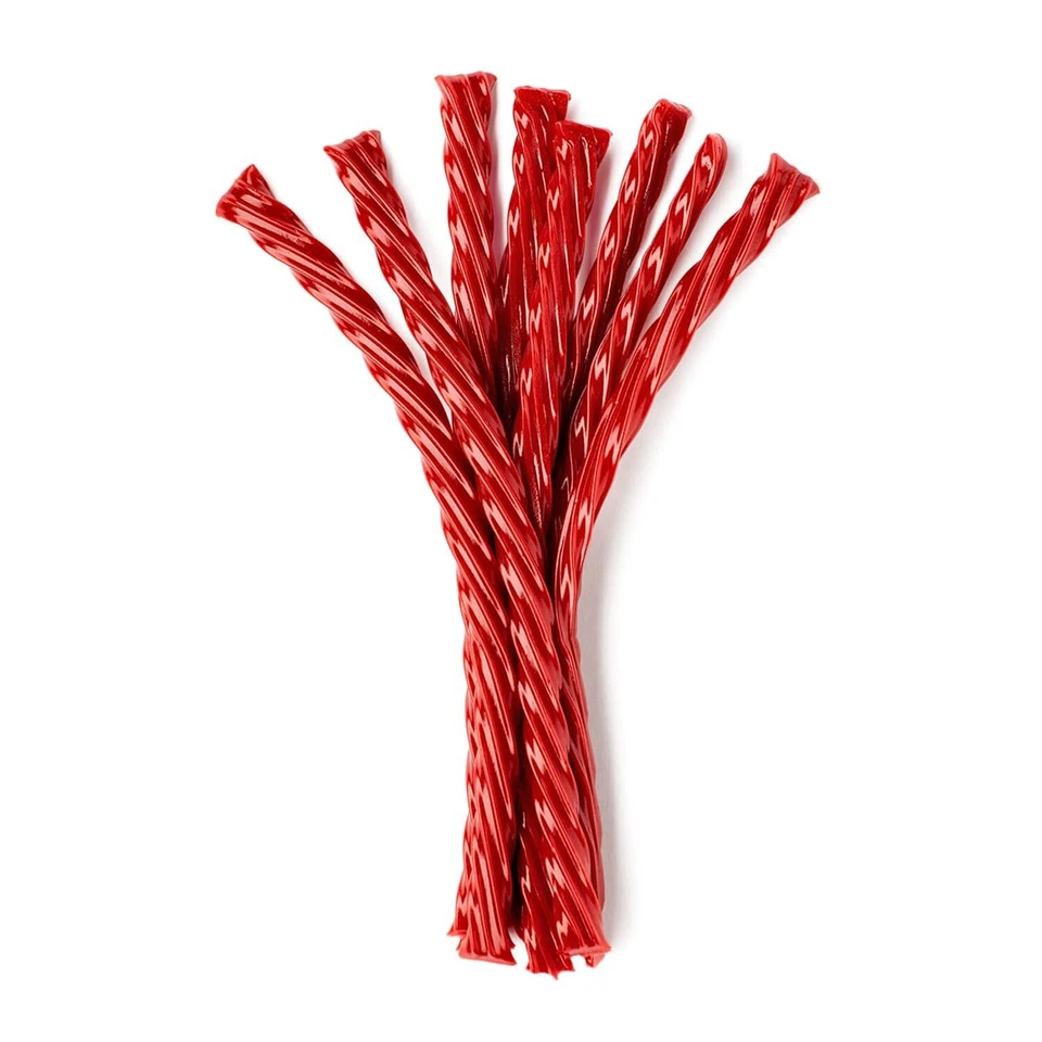 Caramelo bajo en grasa Twizzlers Twists estilo regaliz con sabor a fresa, tina 5 lb Foto 4 de 4